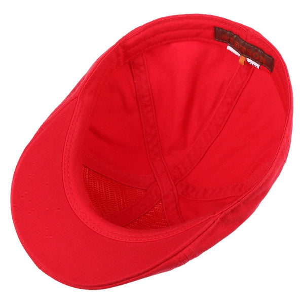 The Hat Shop Stetson Texas Sun Protection Flat Cap 'UPF40+' Red