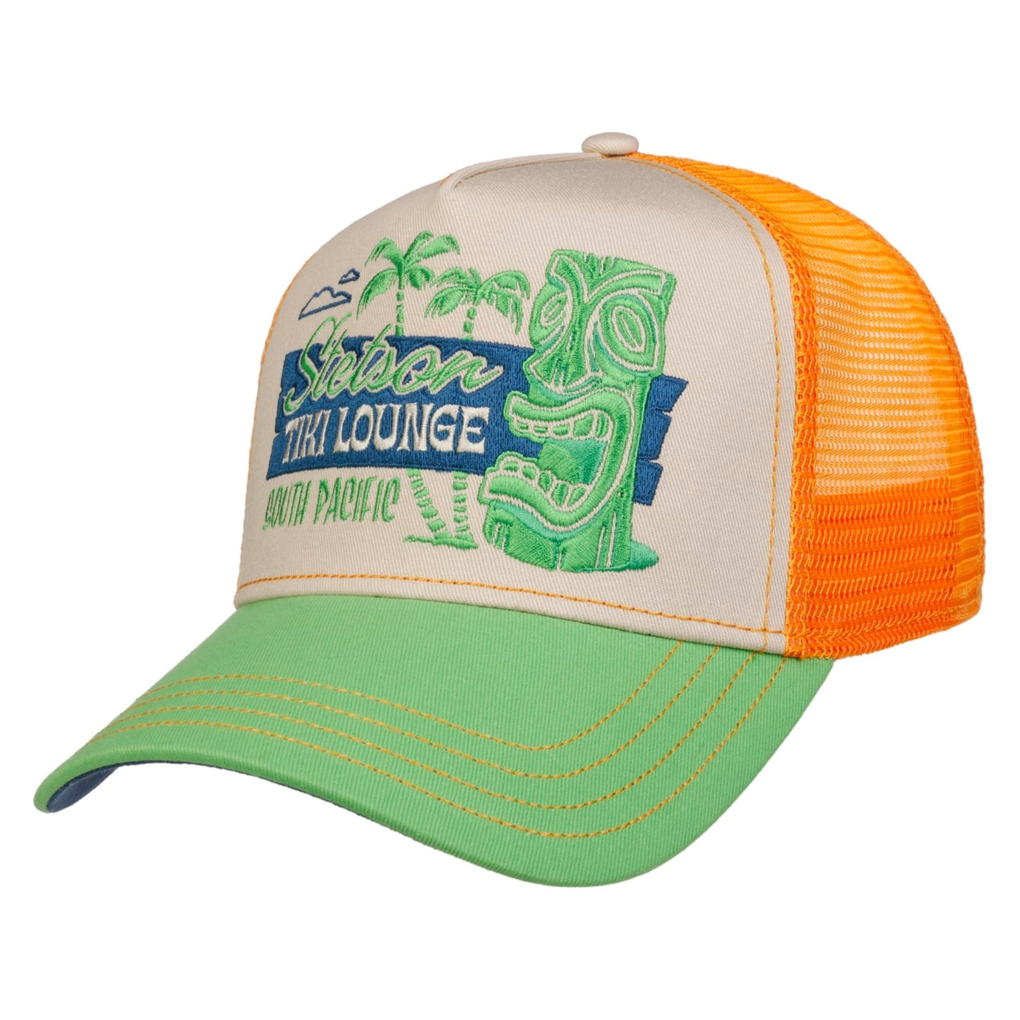 The Hat Shop Stetson Tiki Lounge Trucker Cap 'Orange"