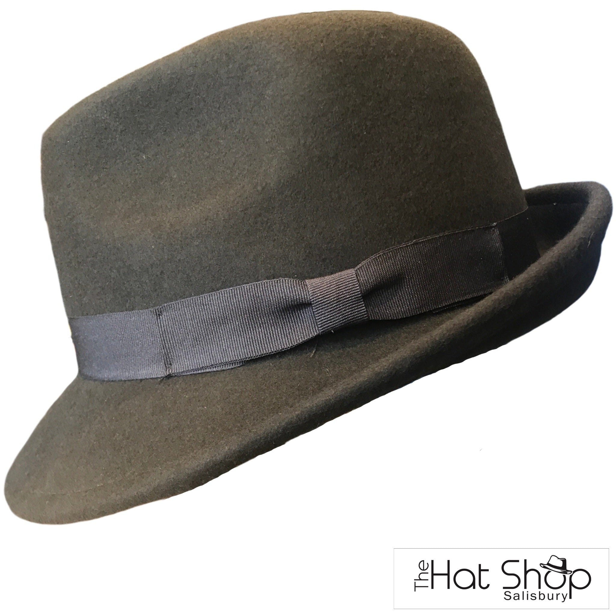 Hand Made 100% Premium Wool Trilby 'Olive'