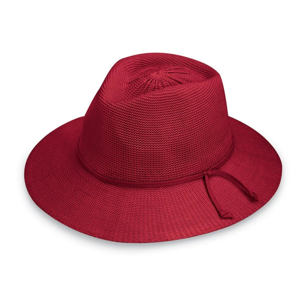 The Hat Shop Ladies Wallaroo 'Victoria Fedora Sun Hat UPF50+ Cranberry