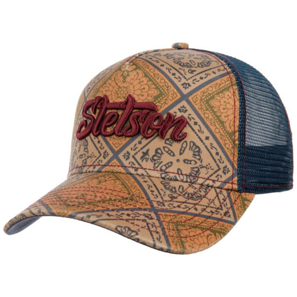 The Hat Shop Stetson Vintage Print Trucker Hat