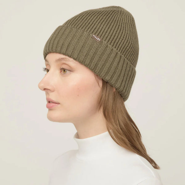 The Hat Shop TIlley Merino Warmth Beanie Hat Olive