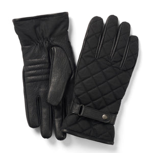 The Hat Shop Failsworth Mens Wax-Leather Touchscreen Gloves Black