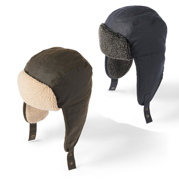 The Hat Shop Failsworth Wax Cotton Water-Resistant Trapper Hat