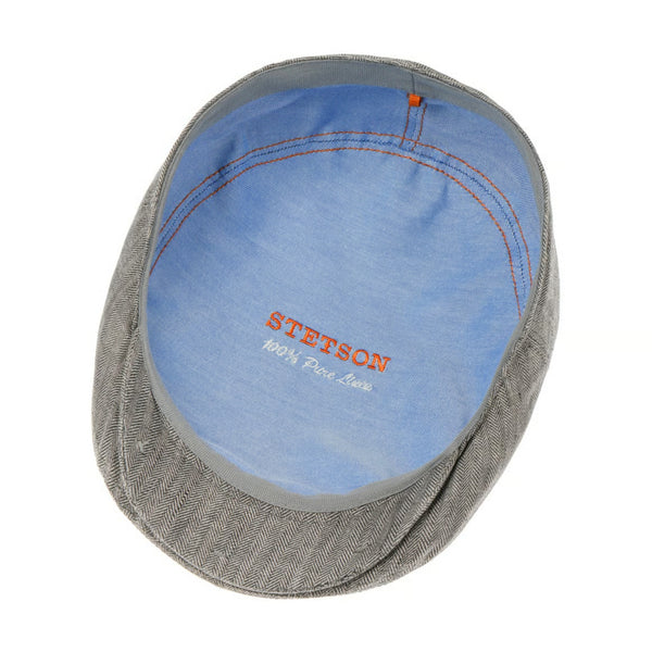 The hat Shop Stetson Woodfield Line Flat Cap Grey