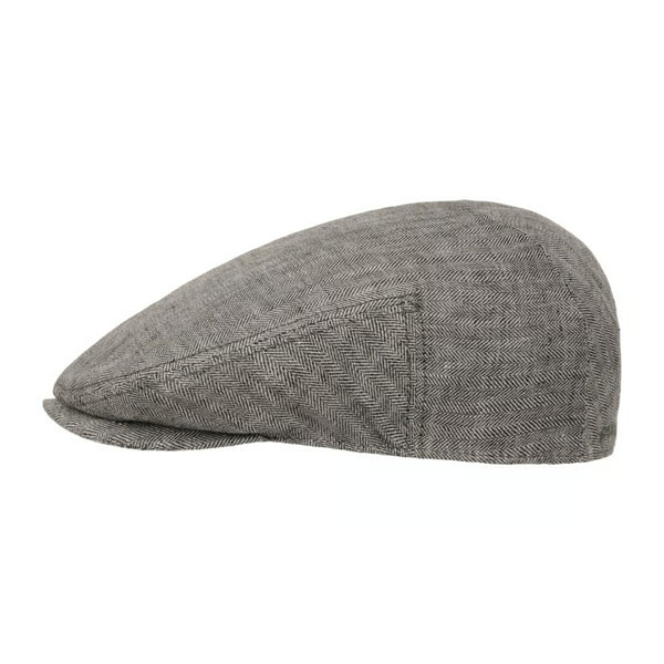 The hat Shop Stetson Woodfield Line Flat Cap Grey