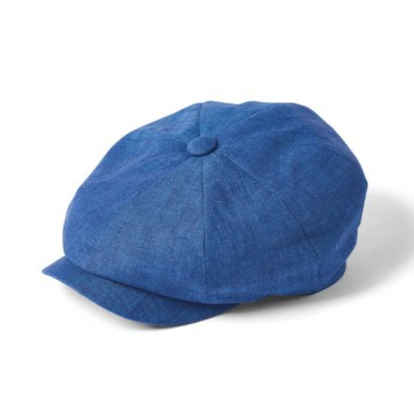 The Hat Shop Failsworth Linen Alfie Bakerboy in Marine