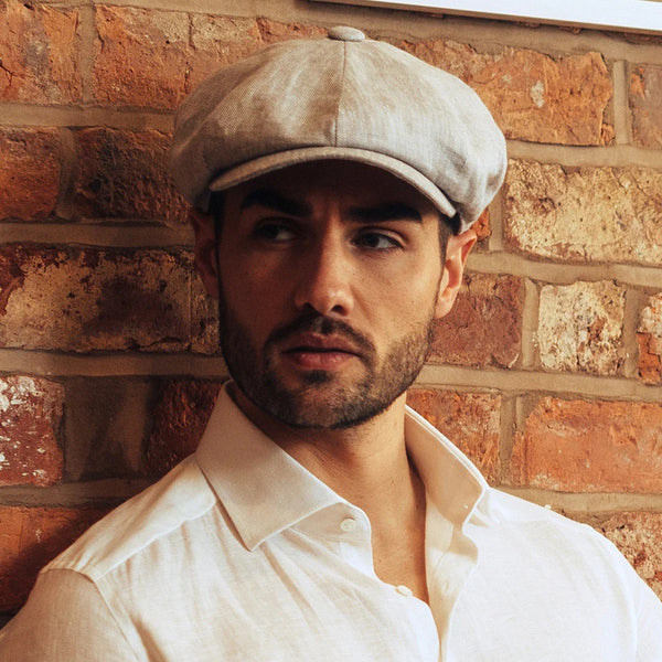 The Hat Shop Failsworth Alfie Linen Bakerboy in Natural