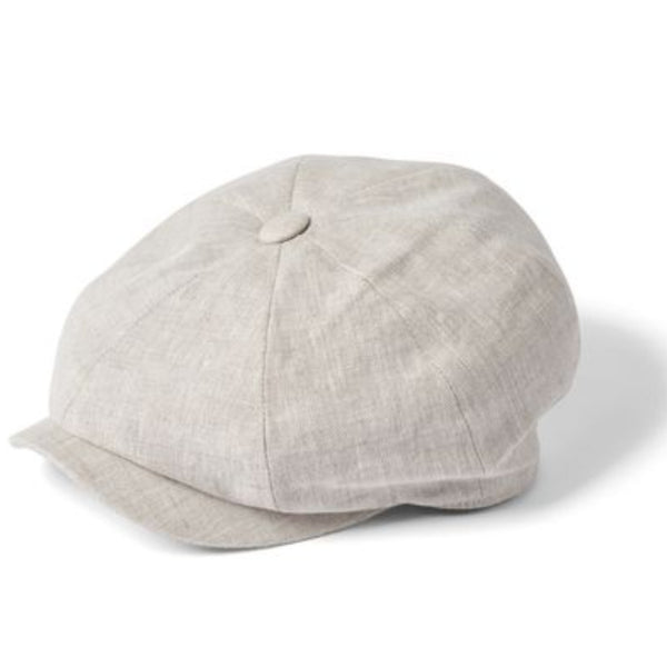 The Hat Shop Failsworth Alfie Linen Bakerboy in Natural
