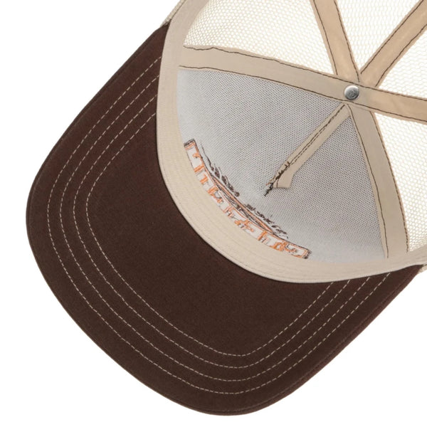 The Hat Shop Stetson Globe Trucker Cap in Brown