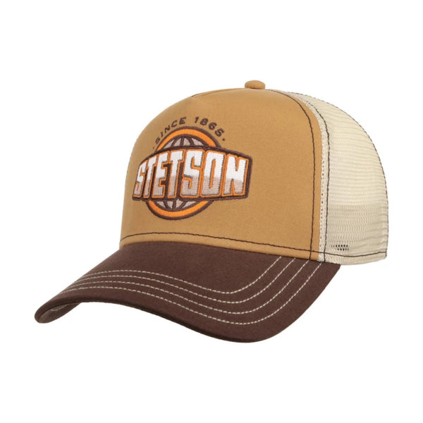 The Hat Shop Stetson Globe Trucker Cap in Brown