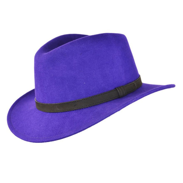 The Hat Shop Maz Wool Fedora Purple