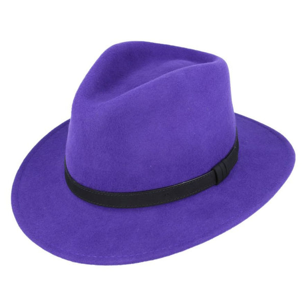 The Hat Shop Maz Wool Fedora Purple