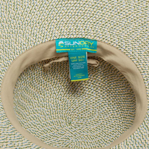 The Hat Shop Sunday Afternoons Sol Seeker Sun Hat Sea Glass UPF50+