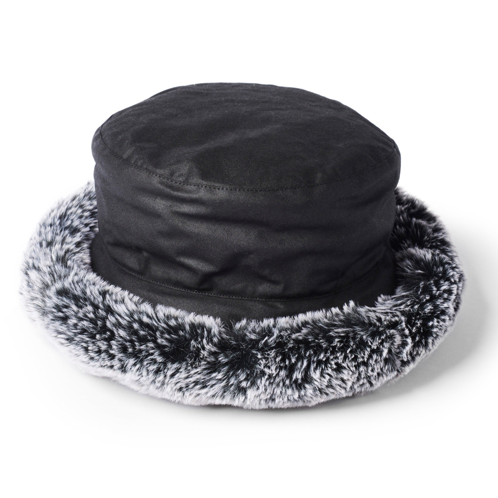 The Hat Shop Failsworth ladies faux-fur wax hat, Black