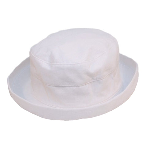 Ladies Short Brim Packable Linen Summer Hat - The Hat Shop Salisbury