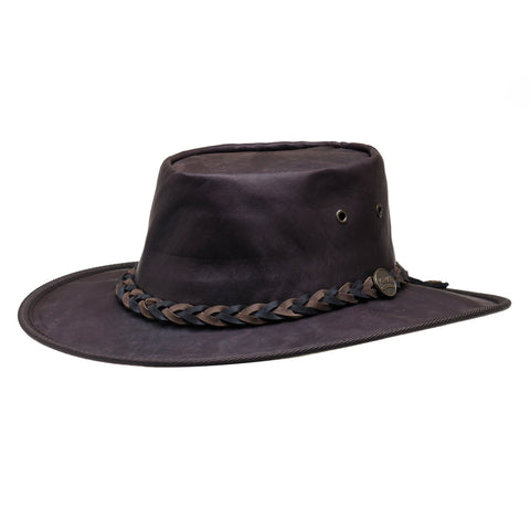 The Hat Shop Barmah Leather Kangaroo hat, brown 