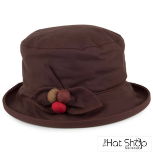 The hat Shop Olney Ladies Wax Berry Hat Brown