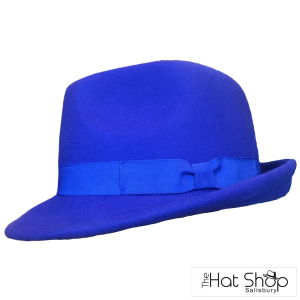 The Hat Shop Wool Trilby Bright Blue