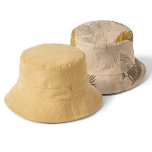 The Hat Shop Failsworth 100% Cotton Reversible Bucket Hat Mustard