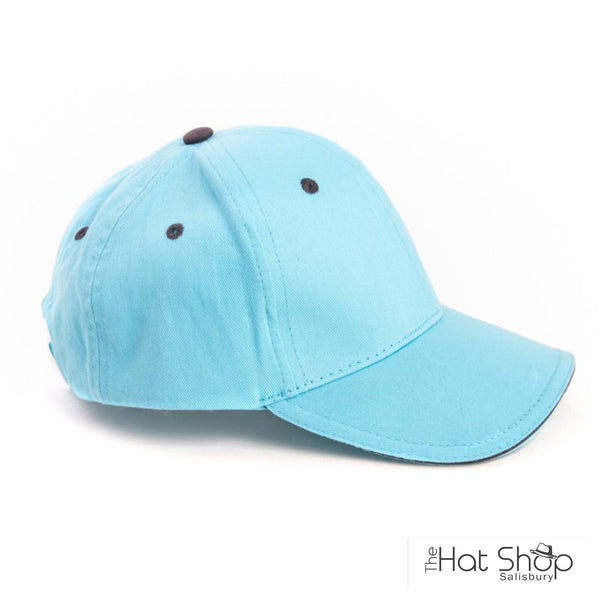 The Hat Shop Kids Baseball Hat Turquoise