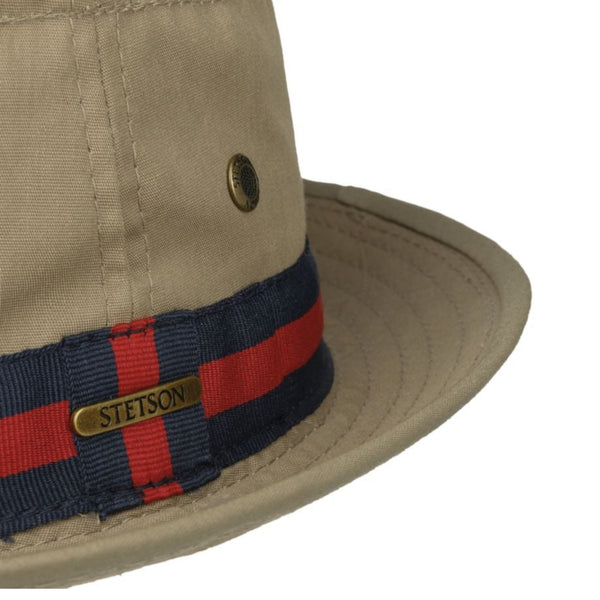 The Hat Shop Stetson Classic Band Pork Pie Cloth hat 'Beige'