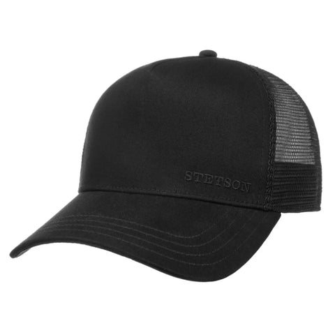 The Hat Shop Stetson Classic Cotton Trucker Cap 'Black' 