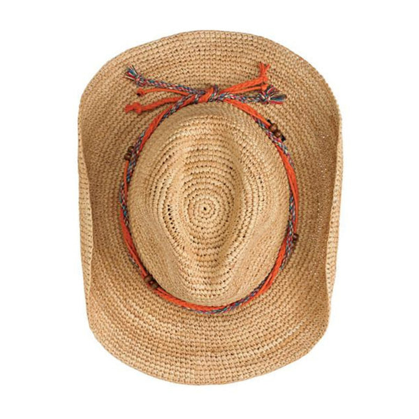 The Hat Shop Ladies Wallaroo 'Catalina' Cowboy Raffia Sun Hat Top