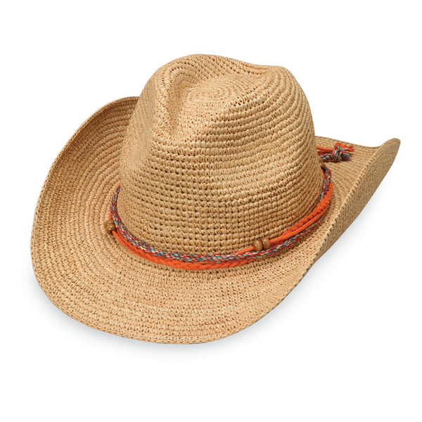 The Hat Shop Ladies Wallaroo 'Catalina' Cowboy Raffia Sun Hat Natural