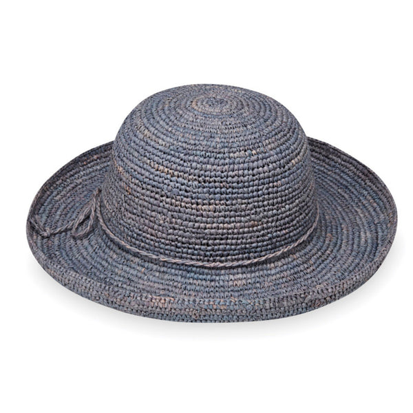 The Hat Shop Ladies Wallaroo 'Catalina' Hand-woven Sun Hat Dusty Blue