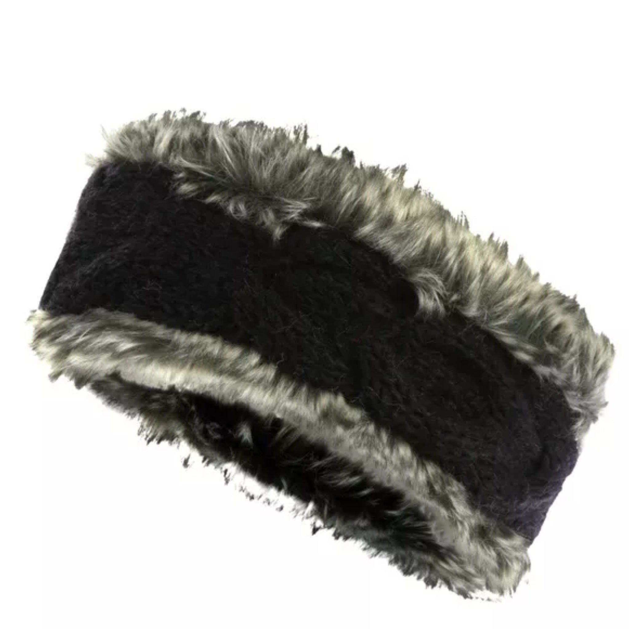 The Hat Shop Ladies Pachamama Chamonix Faux Fur Headband Charcoal