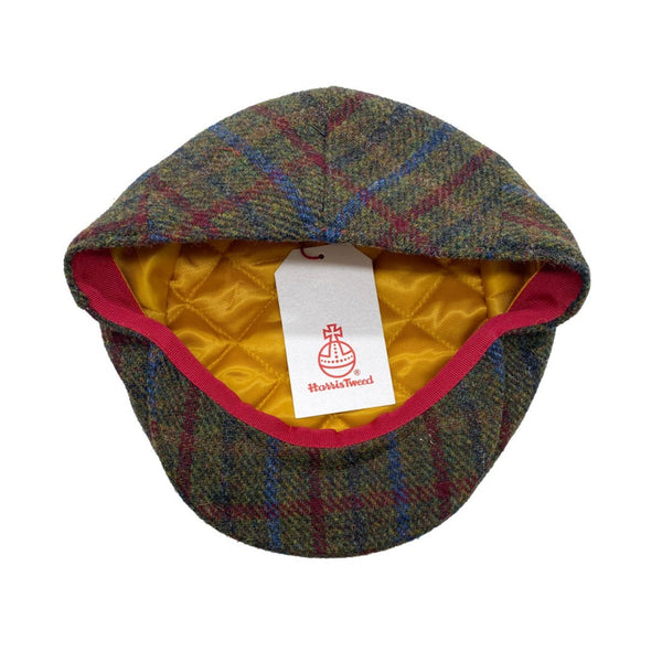 The Hat Shop Denton Harris Tweed Cheshire Flat Cap HT7 Red Tweed
