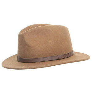 The Hat Shop Denton 100% Wool Fedora Fawn