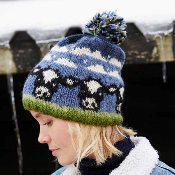 The Hat Shop Pachamama Dairy Cow Wool Bobble Beanie Hat