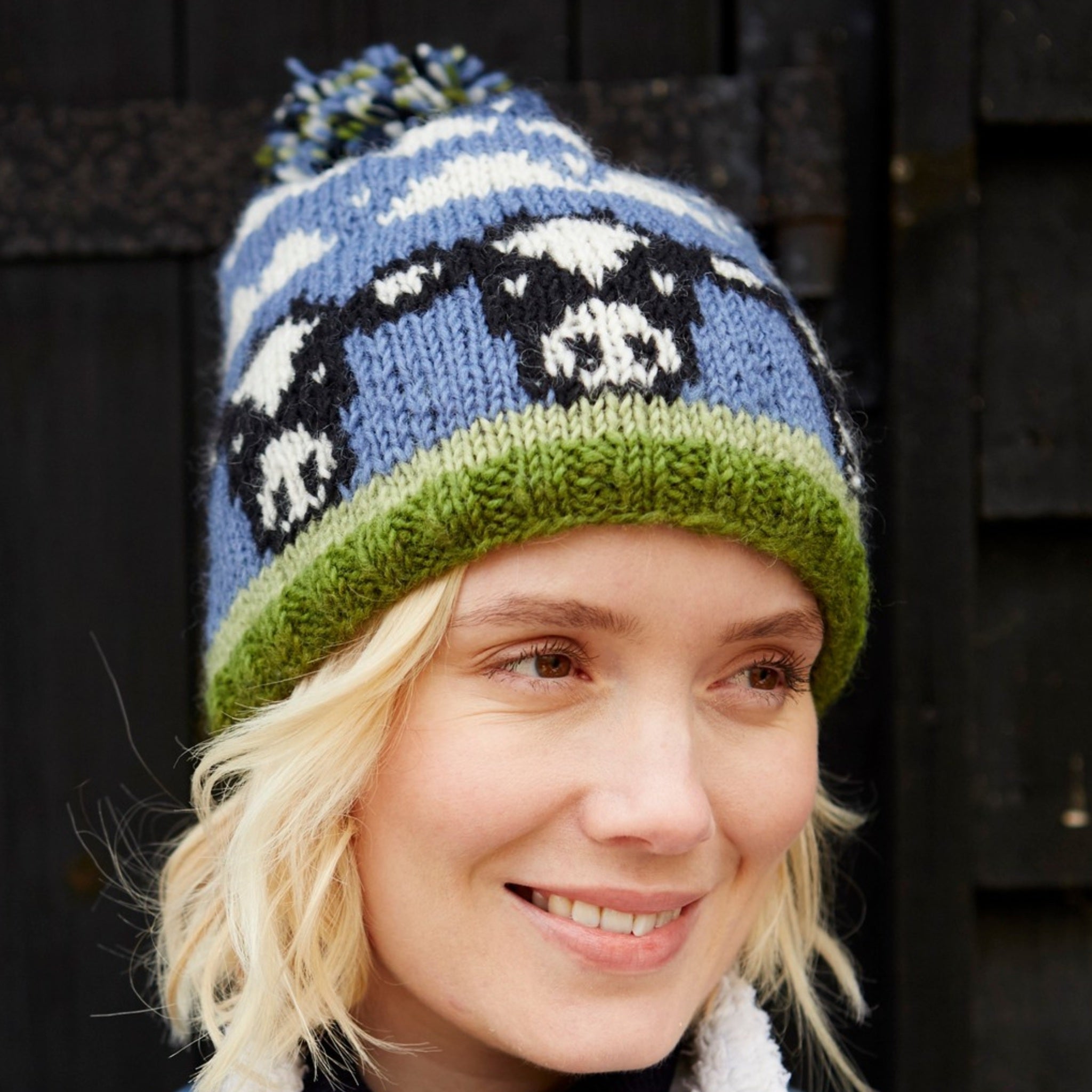 The Hat Shop Pachamama Dairy Cow Wool Bobble Beanie Hat
