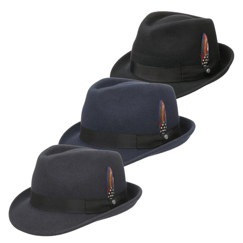 The Hat Shop Stetson Elkader Trilby Felt Hat 