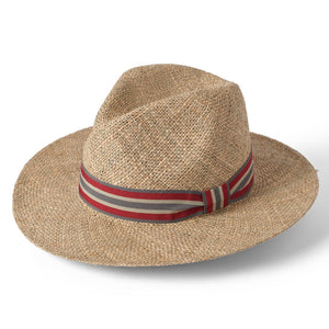 The Hat Shop Failsworth Seagrass Straw Fedora Sun Hat 'Natural'