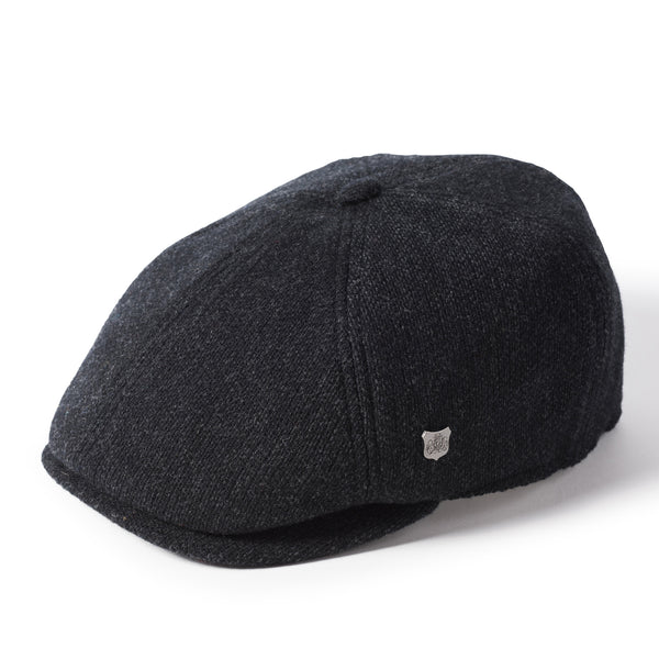 The Hat Shop Failsworth Merino Wool Hudson Bakerboy Cap Charcoal