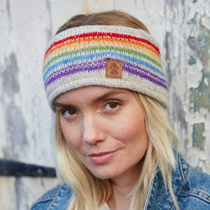 The Hat Shop Ladies Pachamama Hexham Lined Wool Headband Oatmeal