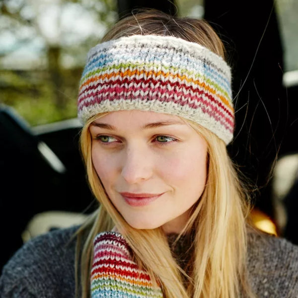 The Hat Shop Pachamama Hoxton Wool Lined Headband Stripe