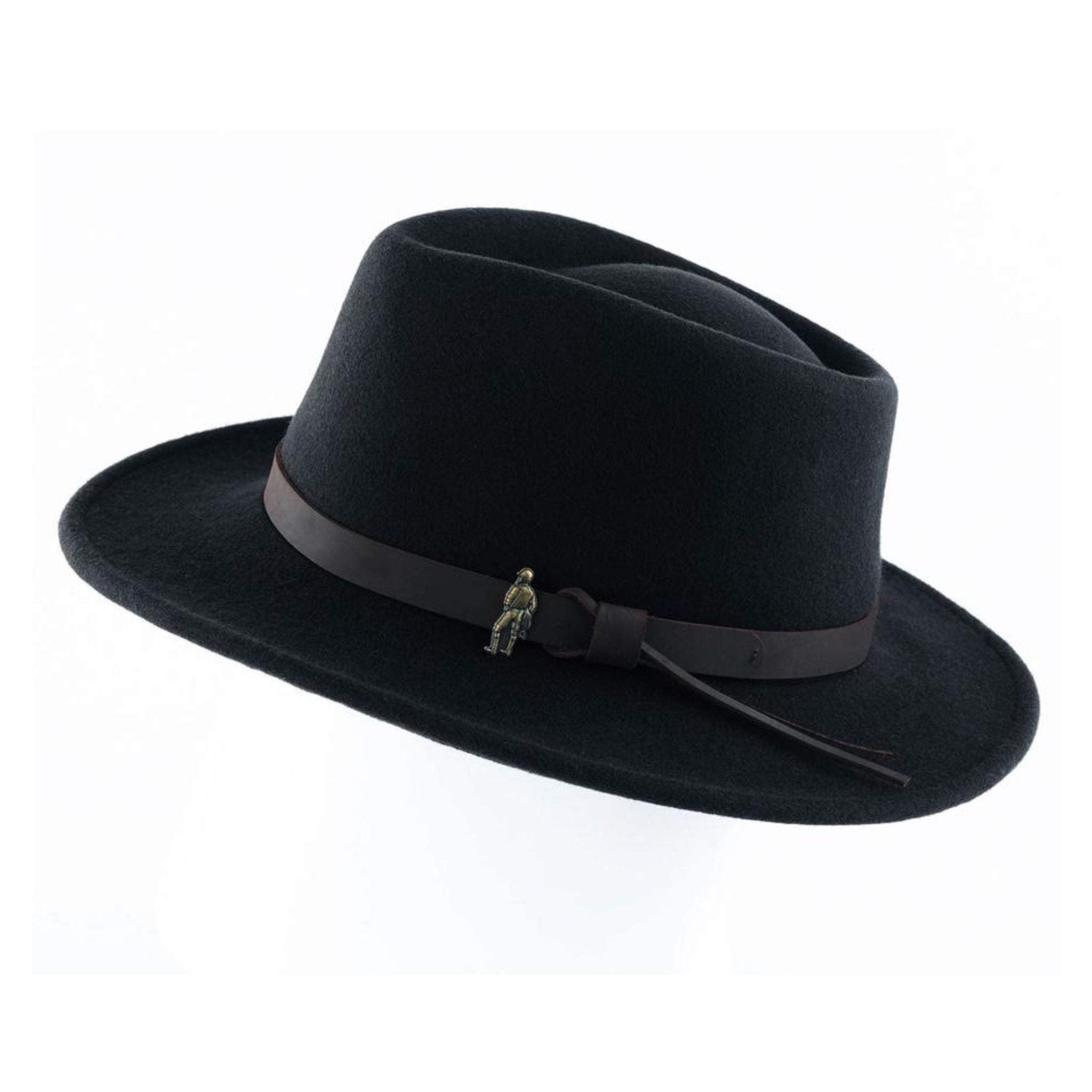 The Hat Shop Jack Murphy Boston Crushable Felt Hat Black