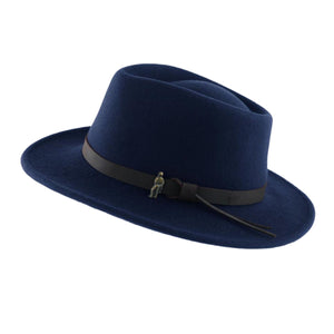 The Hat Shop Jack Murphy Boston Crushable Felt Hat Navy