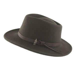 The Hat Shop Jack Murphy Boston Crushable Felt Hat Olive