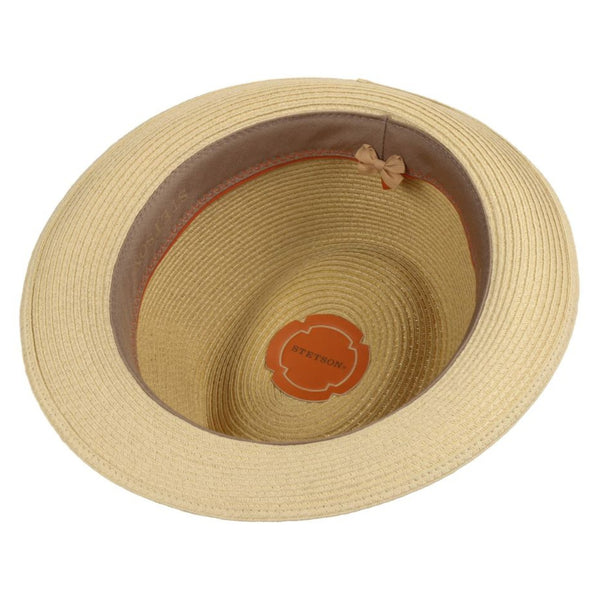 The Hat Shop Stetson Licano Toyo Straw Trilby Hat Beige