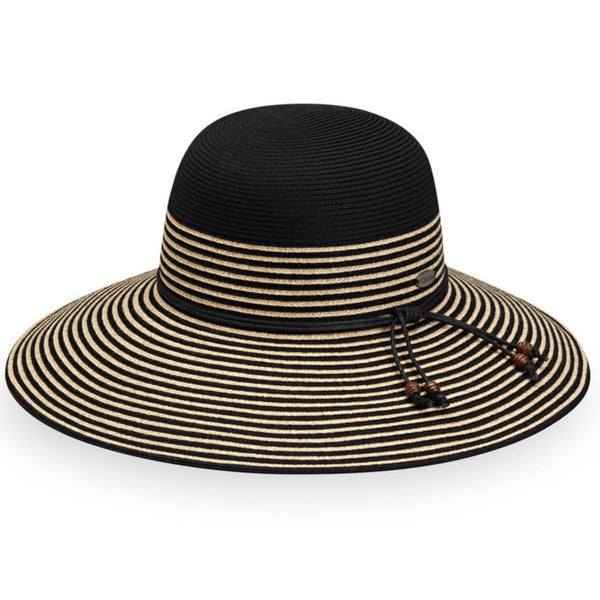 The Hat Shop Ladies Wallaroo 'Marseille' Sun Hat UPF50+ Black
