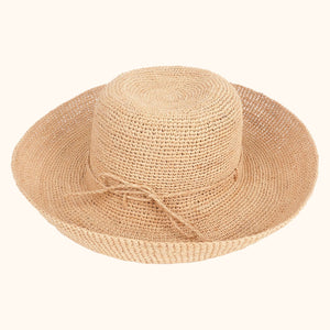 The Hat Shop Ladies Raffia Mimosa Crochet Summer Hats Natural