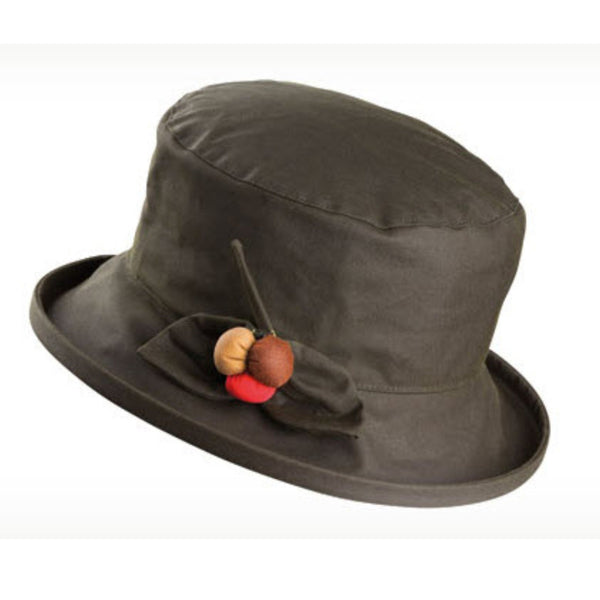 The hat Shop Olney Ladies Wax Berry Hat Olive