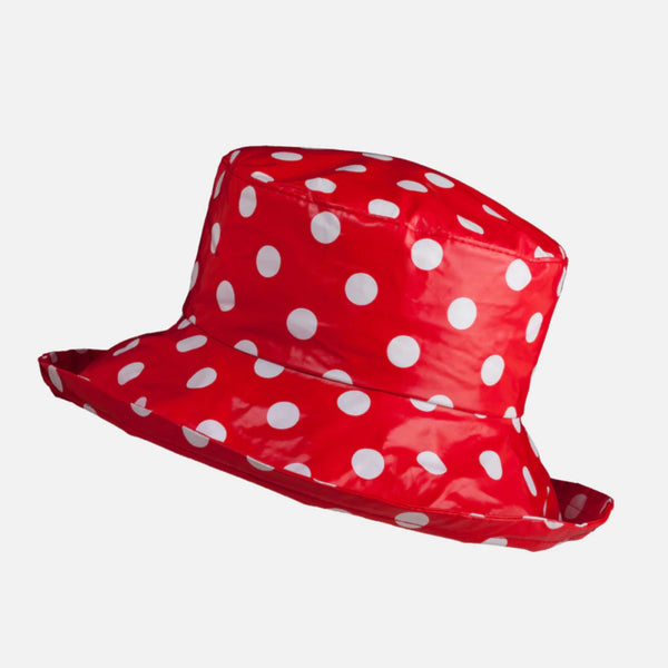 The Hat Shop Proppa Toppa Waterproof Large Brim Hat Red