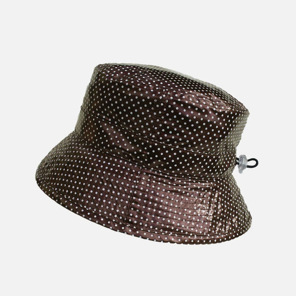 Proppa Toppa Waterproof Packable Spotty Hat Aubergine