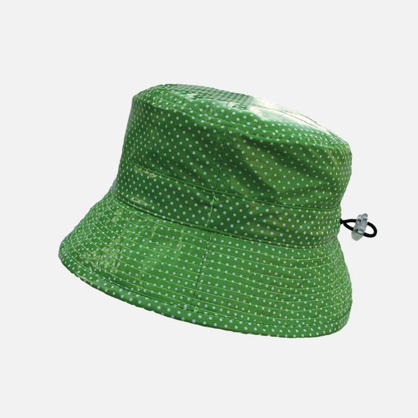 Proppa Toppa Waterproof Packable Spotty Hat Green